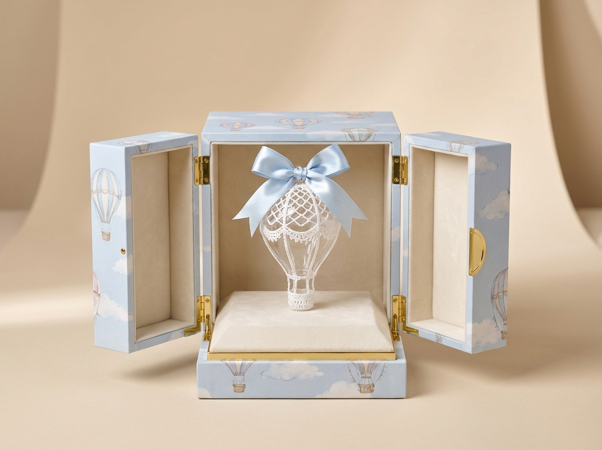 Mint & Co. signature keepsake box, opened